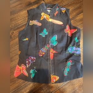 TAPP NEW YORK VEST 100% silk small